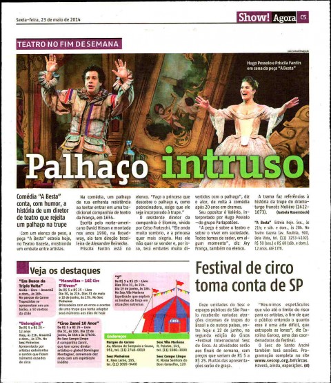Festival de Circo toma conta de SP - Agora São Paulo - 23/05/2014